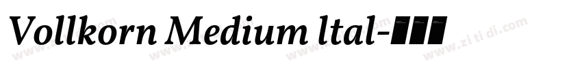 Vollkorn Medium ltal字体转换